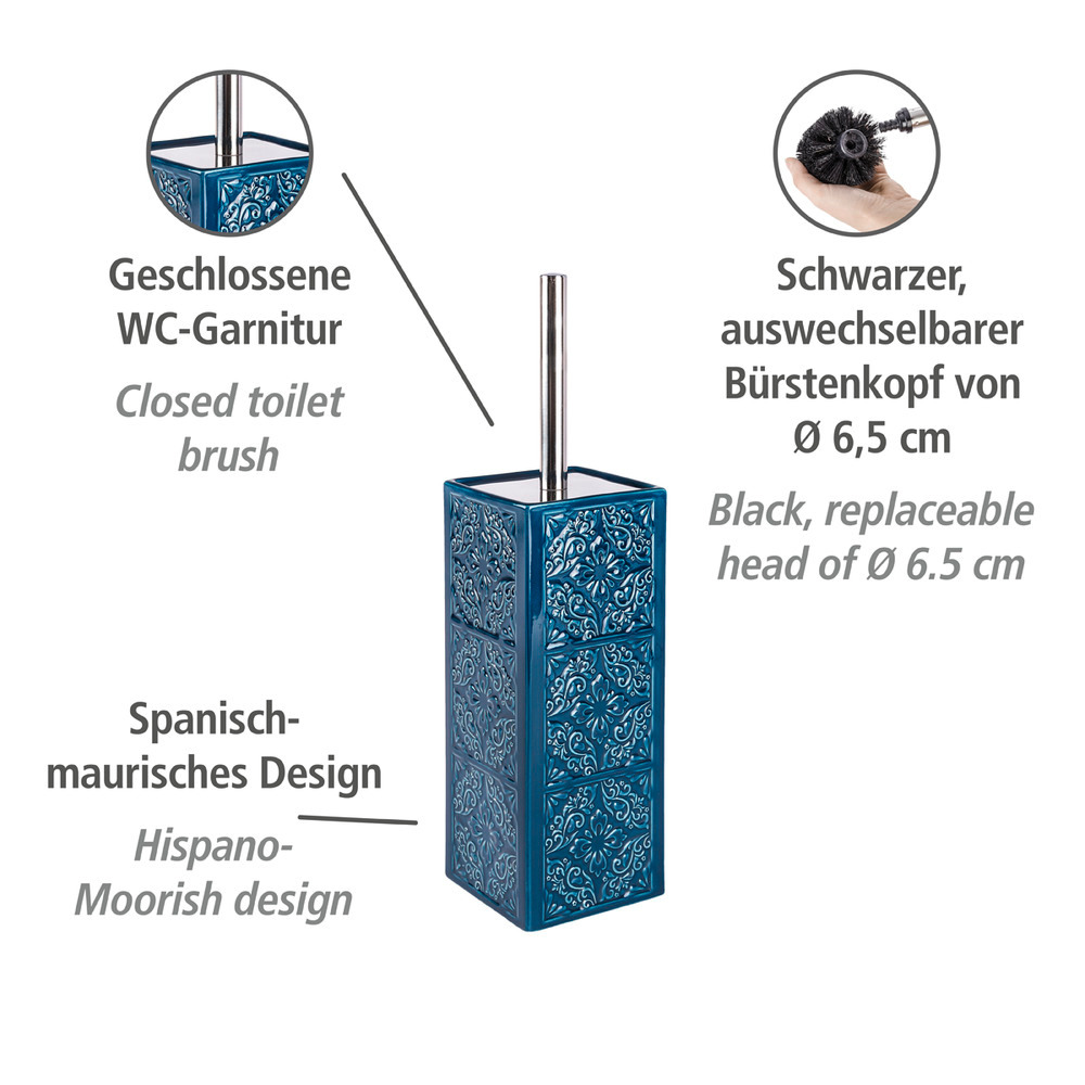 WC-Garnitur Mod. Cordoba Blau  hochwertige Keramik