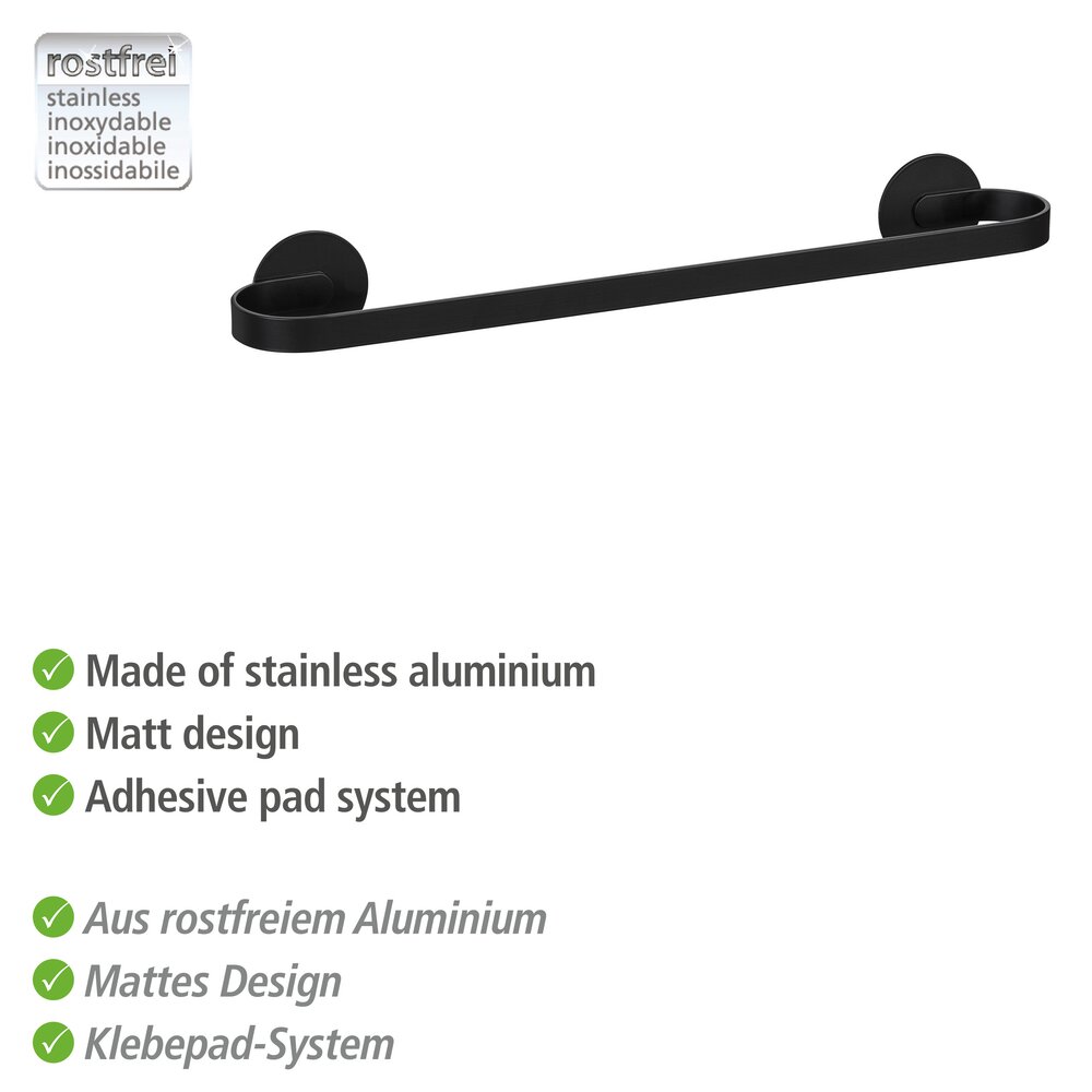 Turbo-Loc® Badhanddoekrek Uno Bivio Zwart mat, 40 cm