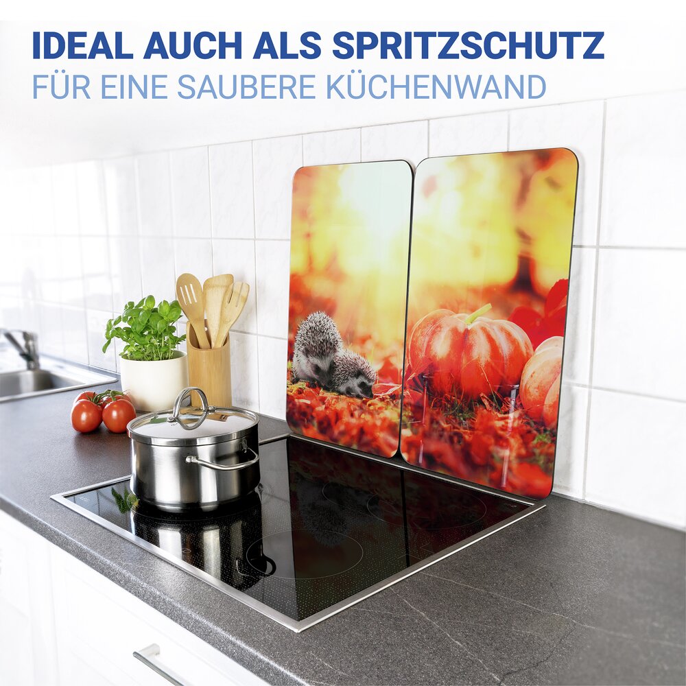 Herdabdeckplatte Universal Mod. Herbst, 2er Set  für alle Herdarten geeignet