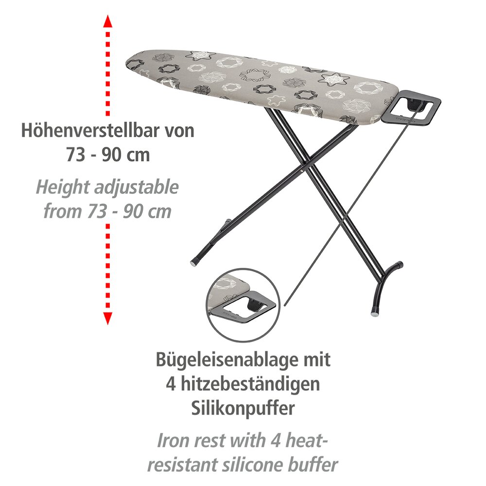 Bügeltisch Classic Black  Bügelbrett höhenverstellbar