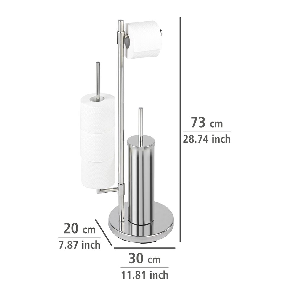 Combiné WC 3en1, Brosse WC et dérouleur papier toilette, réserve papier toilette, Universalo Neo  support de papier toilette intégré