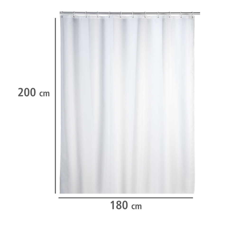 Anti-Schimmel Duschvorhang Uni White, 180 x 200 cm  waschbar