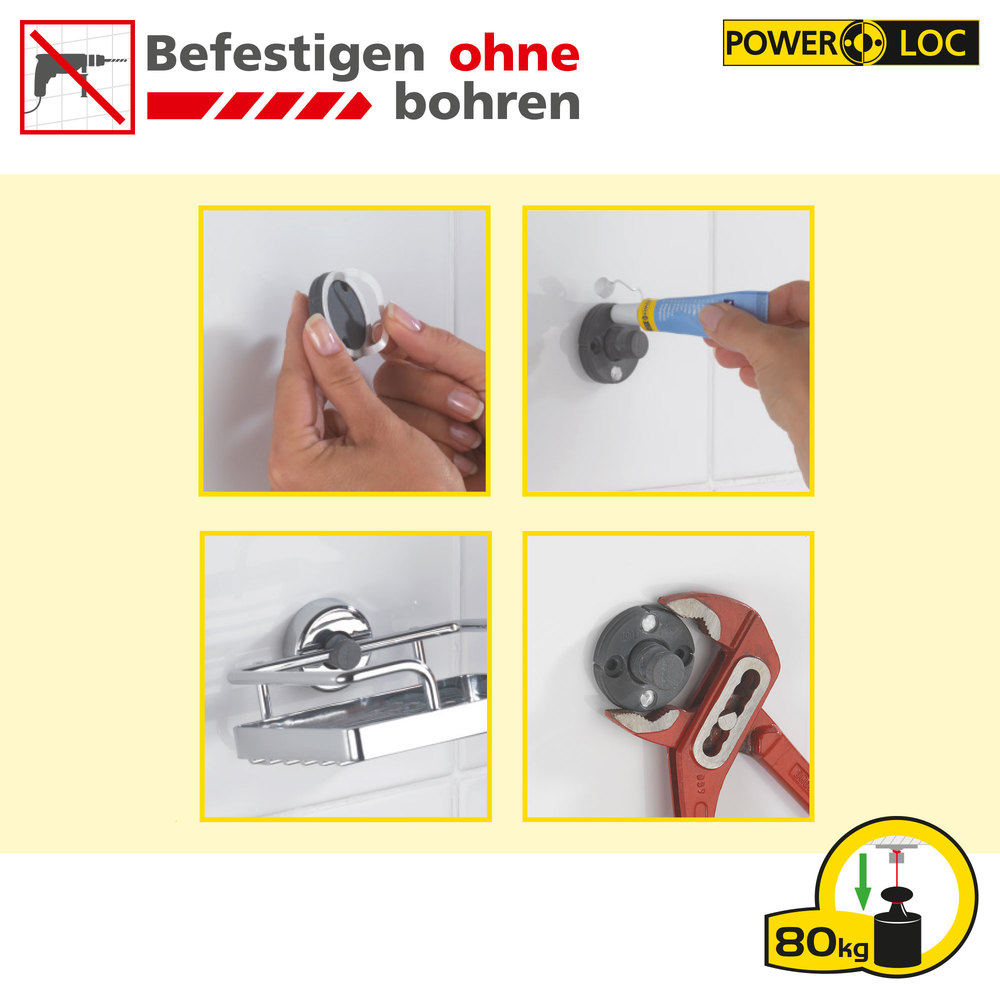 Power-Loc  Befestigen ohne bohren, mit hochwertigem Acrylrahmen