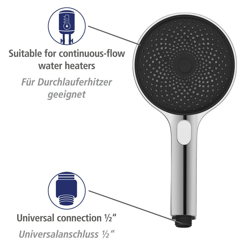 Duschsystem Mod. Softwater Chrom  einfacher Anschluss an bestehende Armatur oder Wandanschlussbogen