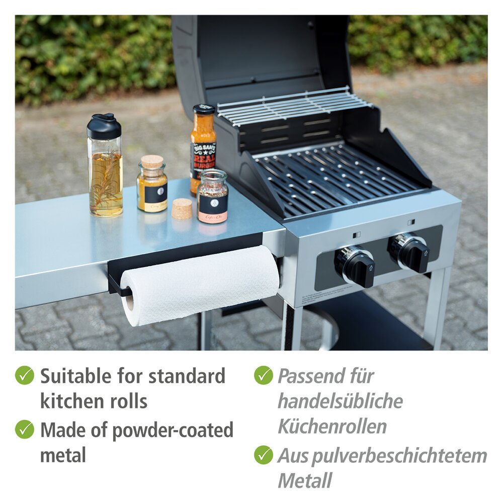 Magnetischer Küchenrollenhalter Mod. Ima Schwarz  magnetisch, für gängige Küchenrollen