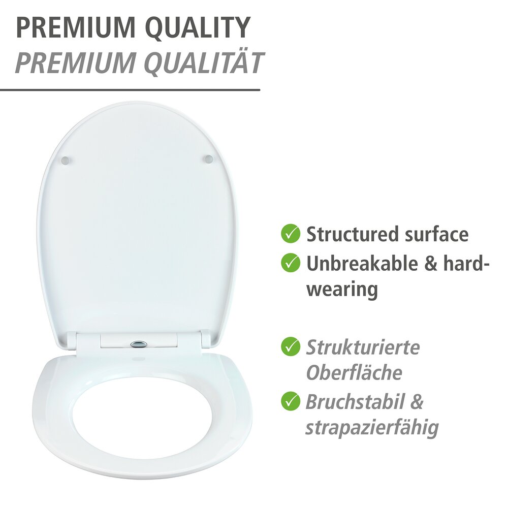 Premium WC-Sitz Mod. Rope mit Relief  Toilettensitz mit Absenkautomatik