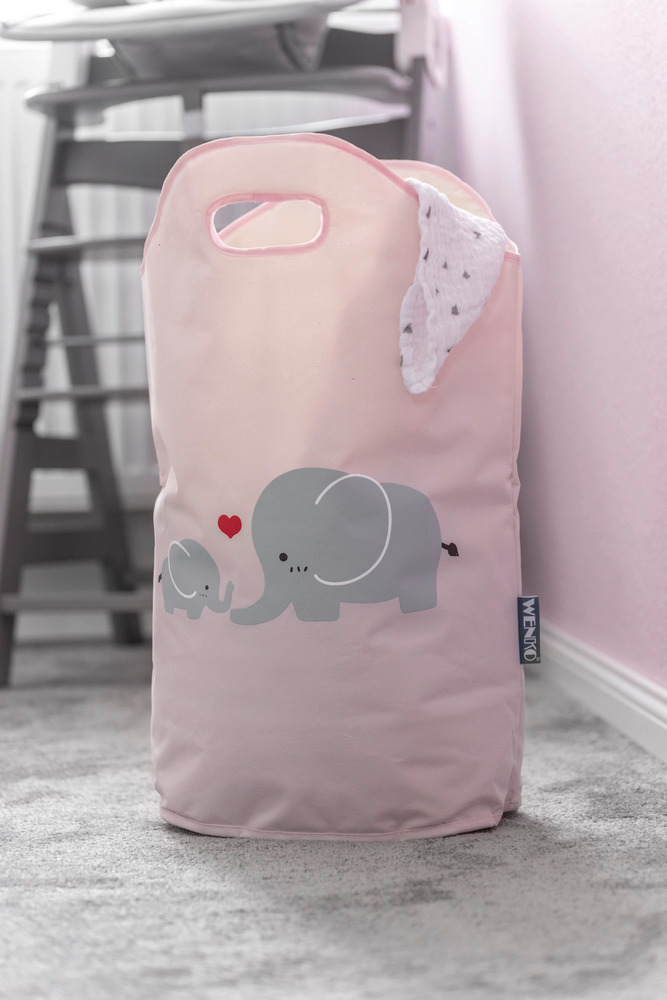 Wäschesammler Mod. Kids Elli  Wäschekorb, 24 l, rosa