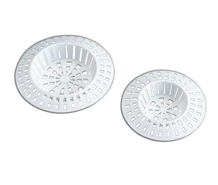 Abfluss-Sieb Weiß, 4er Set
