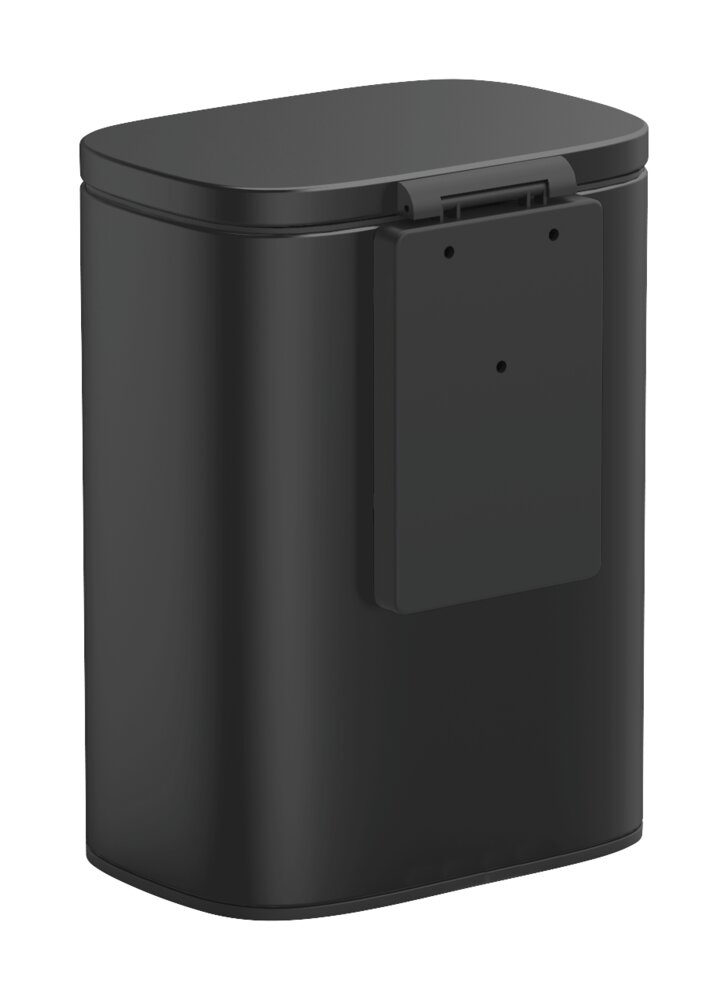 Wand-Kosmetikeimer Mod. Sare Schwarz 5 L Easy Close Absenkautomatik