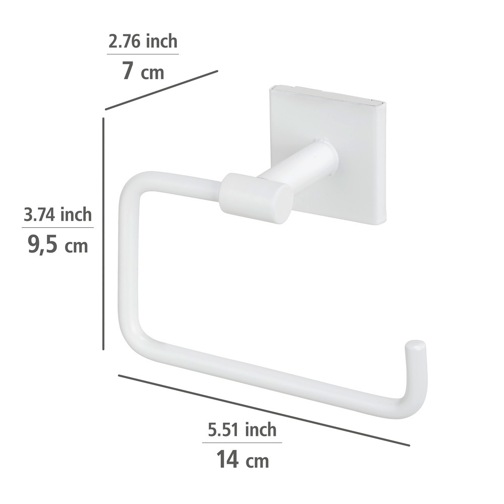 Turbo-Loc® Toilettenpapierhalter Mod. Ovaro White matt  aus Edelstahl