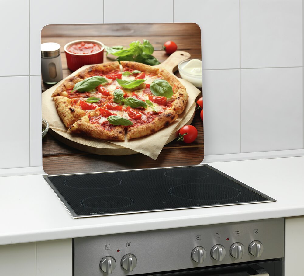 Multi-Platte Mod. Pizza Margherita  Abdeckung, Spritzschutz und Schneidebrett