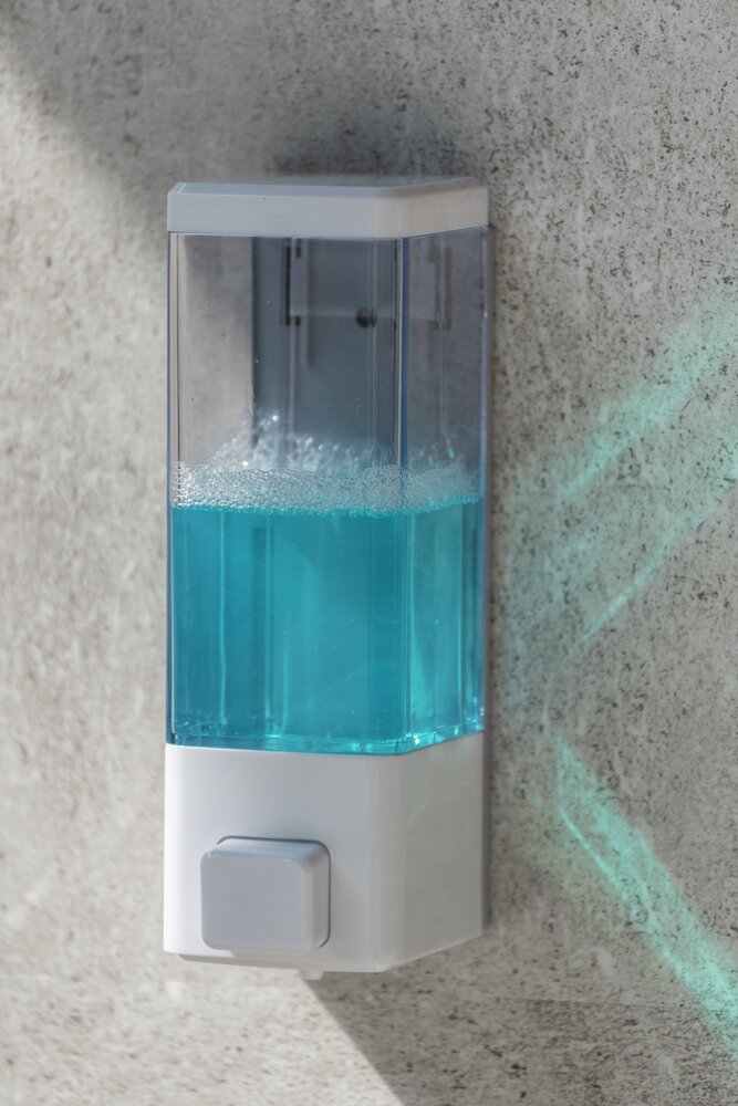 Desinfektionsmittel- und Seifenspender Mod. Istres Weiß  Seifenspender & Desinfektionsspender, Füllmenge: 320 ml