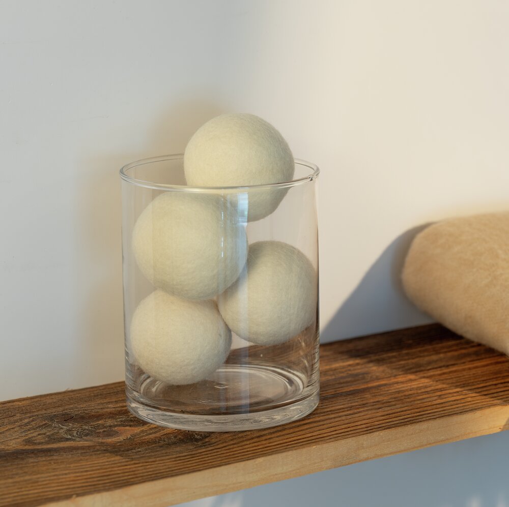 Wollen droogballen Wolly, set van 2