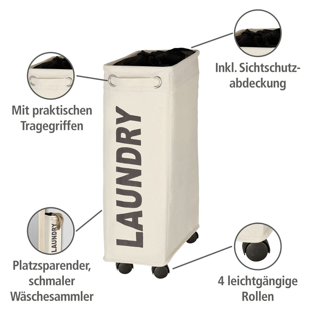 Wäschesammler Mod. Corno Beige Wäschekorb, 43 l