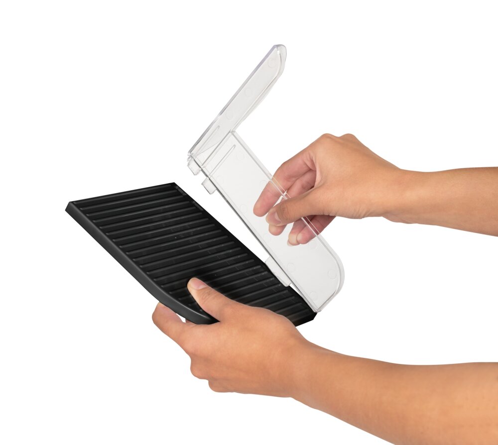 Brotschneidemaschine Schwarz  inkl. Restehalter