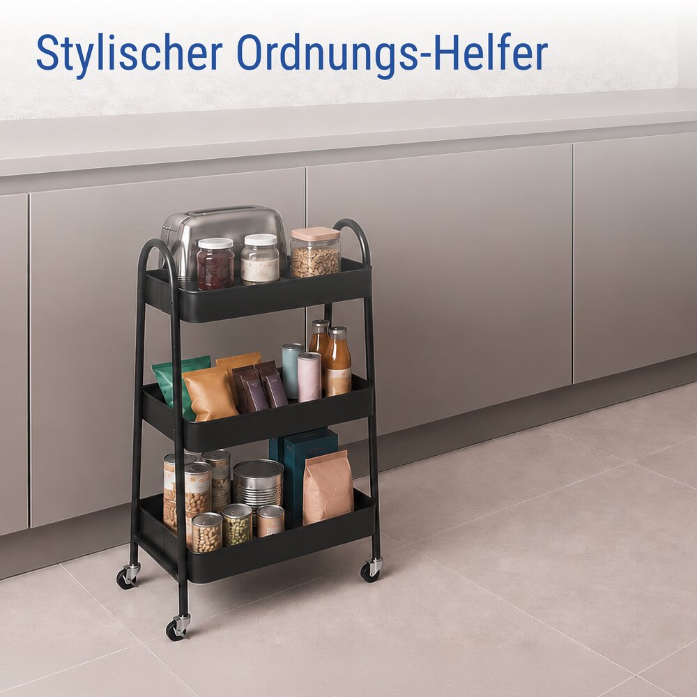 Haushaltswagen Mod. Torriana  mit 3 Ablagen