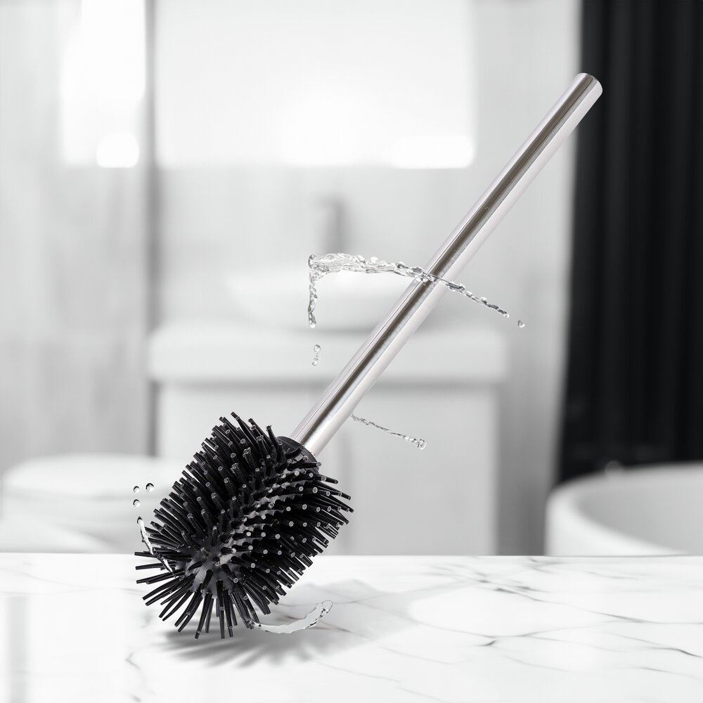 WC-Garnitur Mod. Arese Weiß  WC-Bürstenhalter mit Silikon-Bürstenkopf