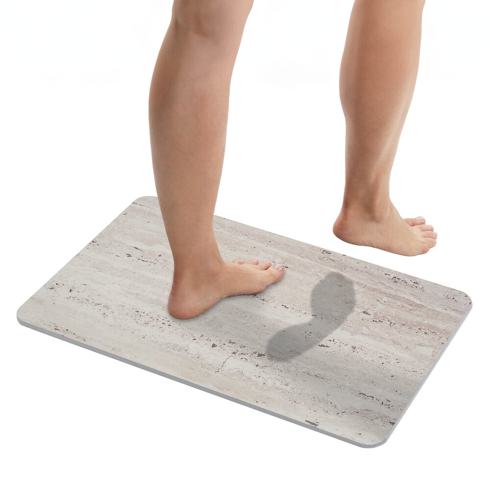 Diatomit Badematte Mod. Puna, 80 x 50 cm  schnelltrocknend und rutschsicher