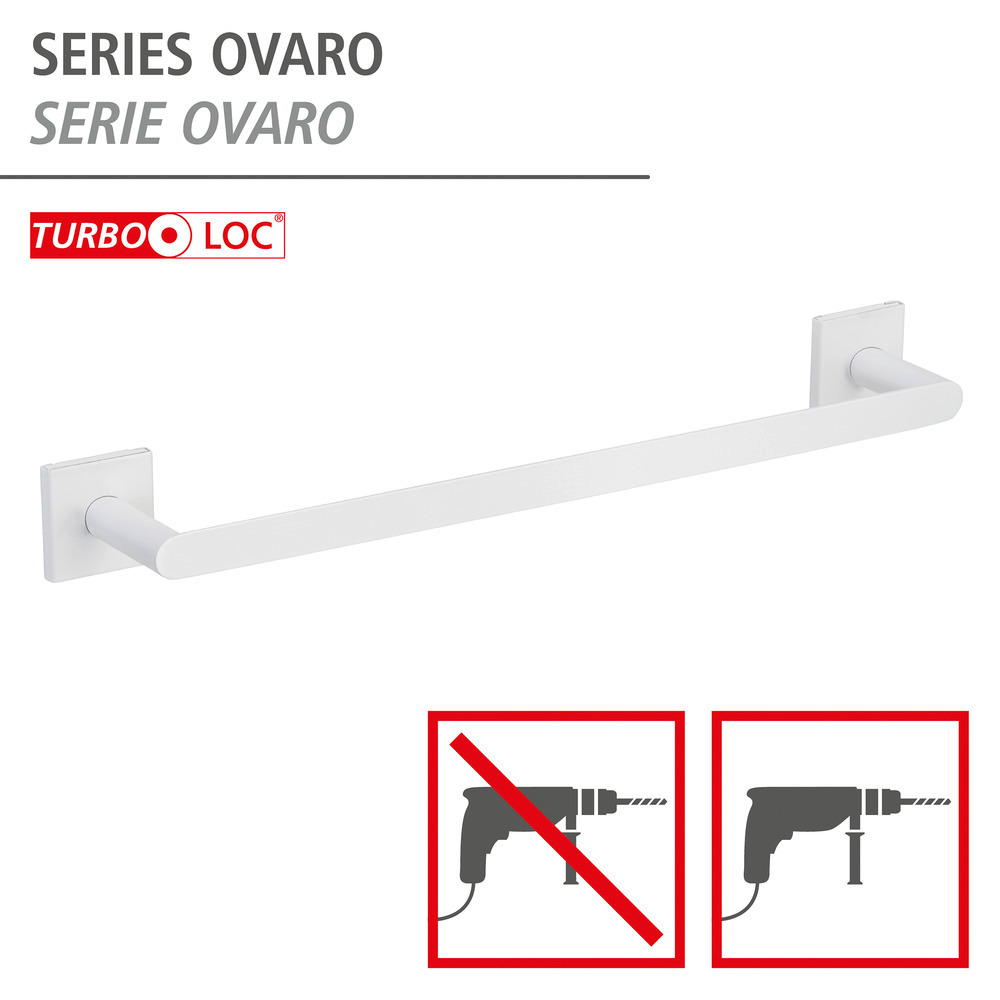 Turbo-Loc® Handtuchstange Mod. Ovaro White matt  aus Edelstahl