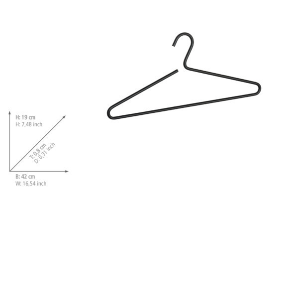 Lux kleerhanger zwart