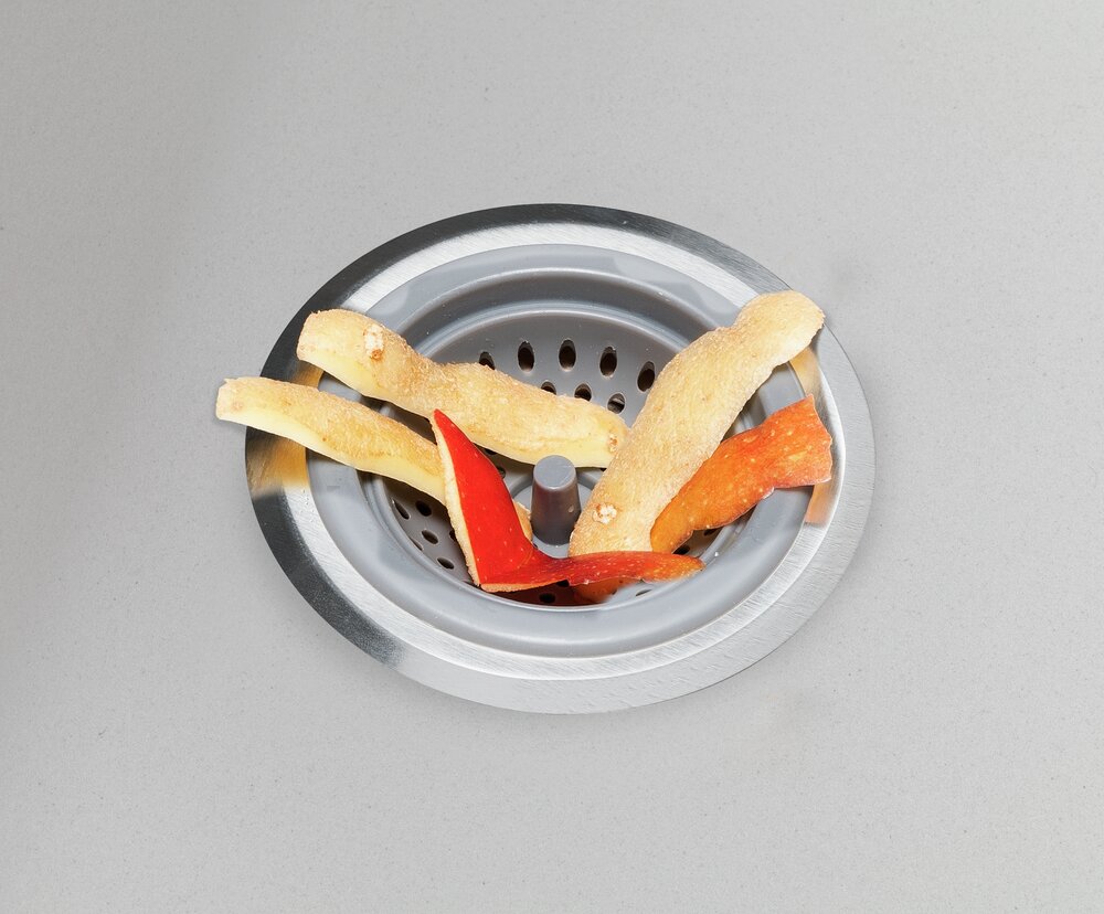 Abfluss-Sieb Silikon Mod. Edsi Grau  für gängige Spül- und Waschbeckenabflüsse