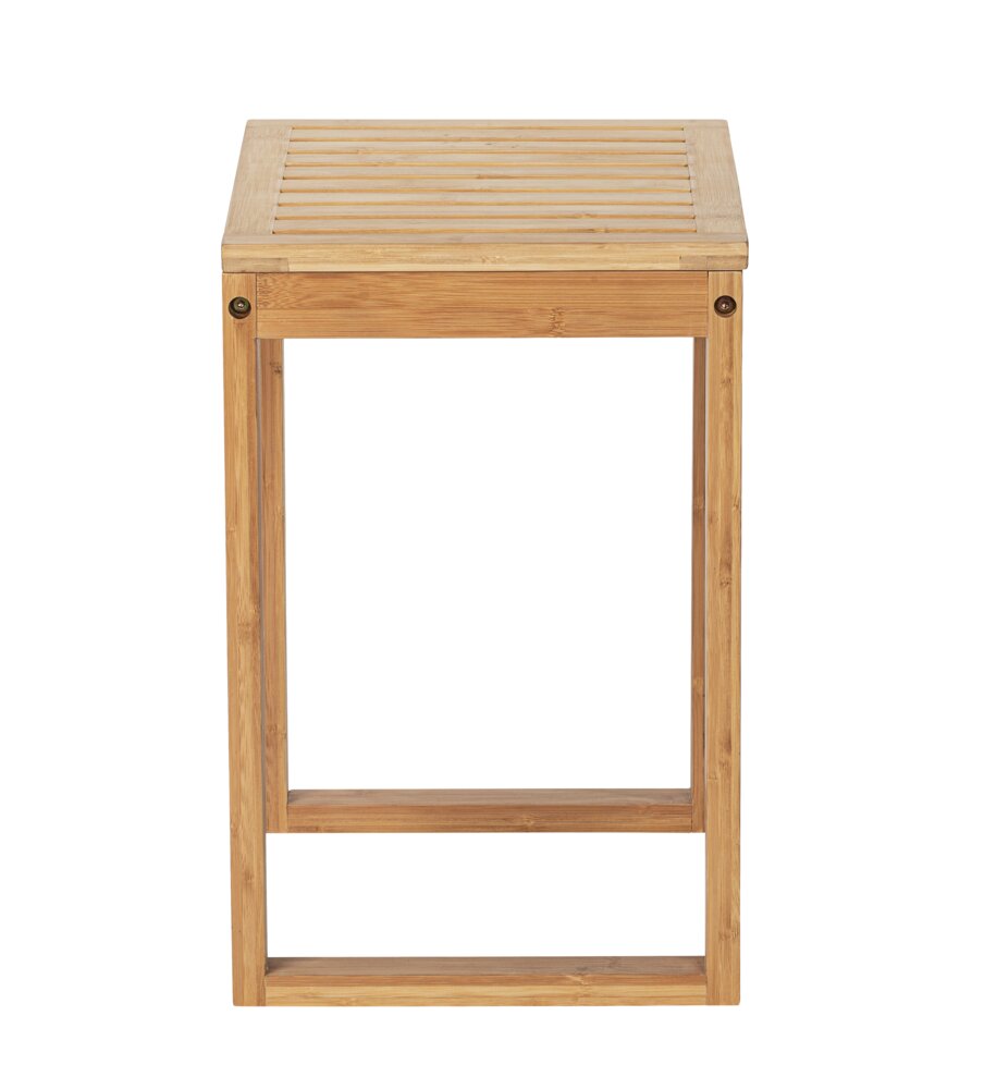 Tabouret Bois Salle de bain, 40x30x46 cm, Bambusa  Bambou