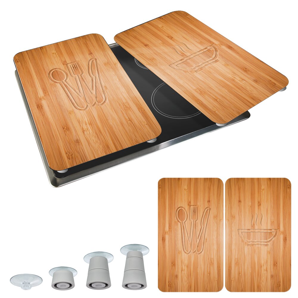 Herdabdeckplatte Universal Mod. Lunch, 2er Set  für alle Herdarten geeignet
