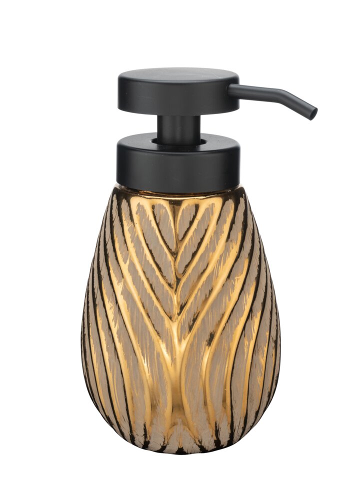 Distributeur de savon céramique Idro Gold  structure de lignes audacieuses