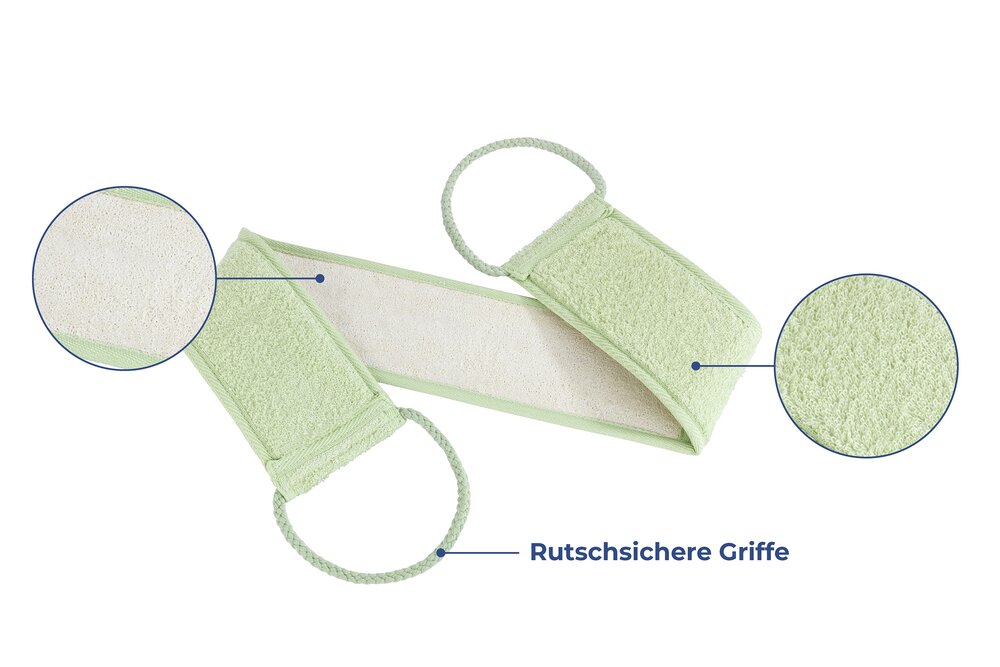 Rückengurt 3in1  Rückentrockner mit natürlichem Peeling-Effekt