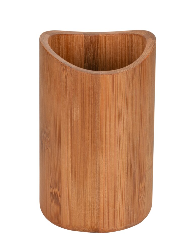 Porte-brosse à dents mod. Bedollo, naturel, bambou, Ø8x11,5 cm  design moderne et écologique
