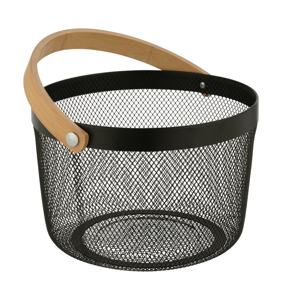 Corbeille salle de bain avec poigné Bambusa, rond