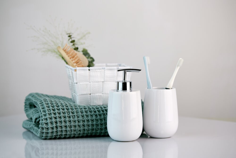 Panier de salle de bains Adria Mini, square blanc  panier de bain