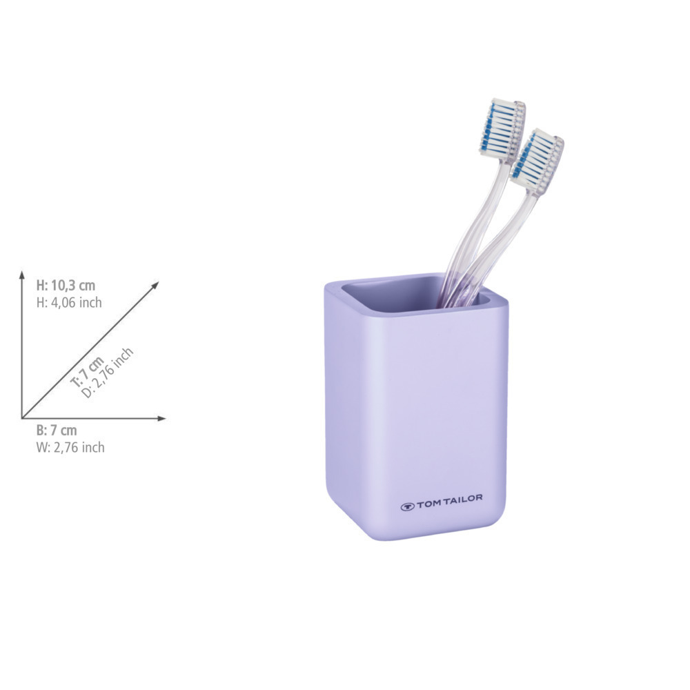 Zahnputzbecher Lilac, 2er Set  robust und pflegeleicht