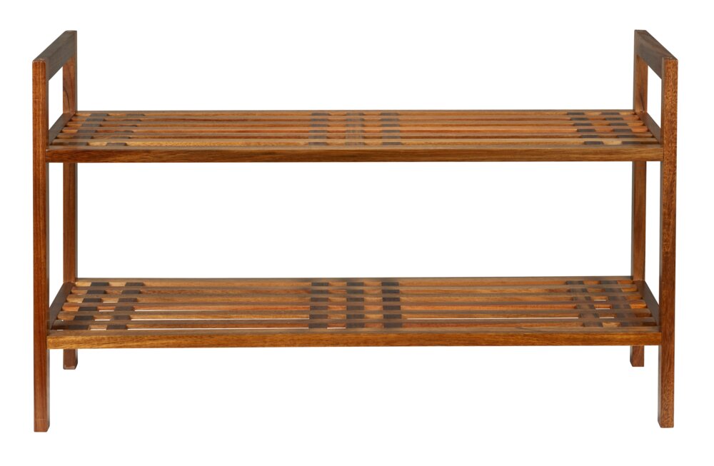 Schuhregal Mod. Fondi  aus massivem Akazienholz