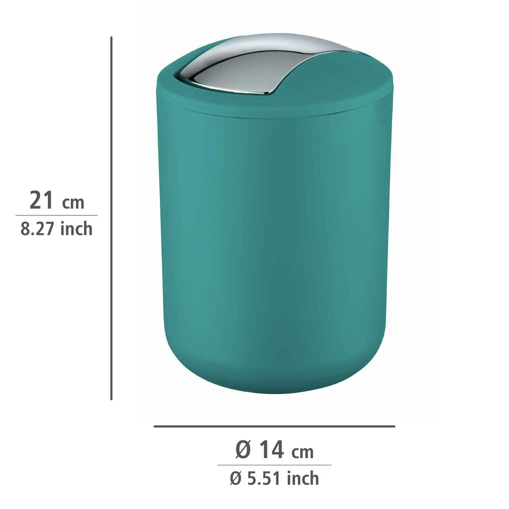Schwingdeckeleimer Mod. Brasil S Petrol, 2 Liter  2 Liter