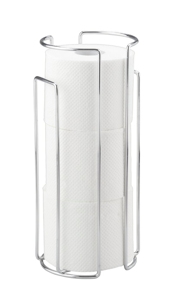 Range-Papier WC de rechange chromé  lot de 2, pour 3 rouleaux