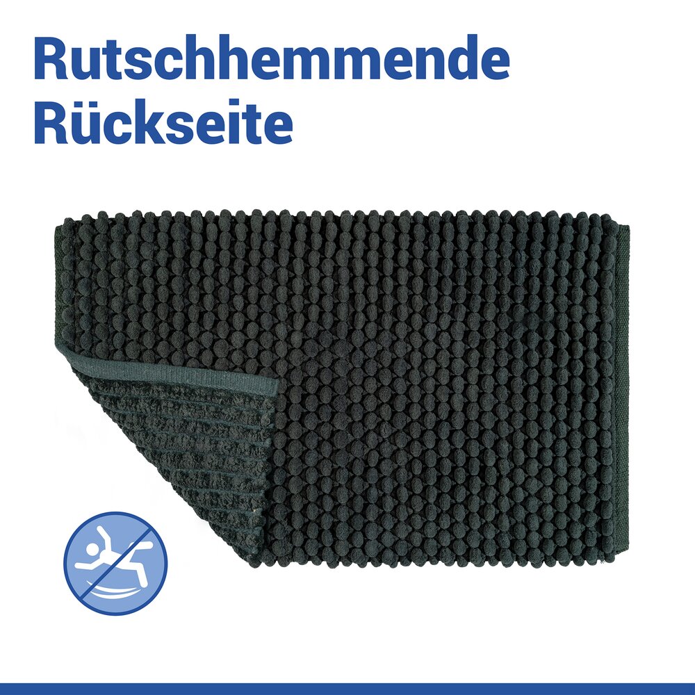 Badmat Mod. Solivo donkergroen, 50 x 80 cm