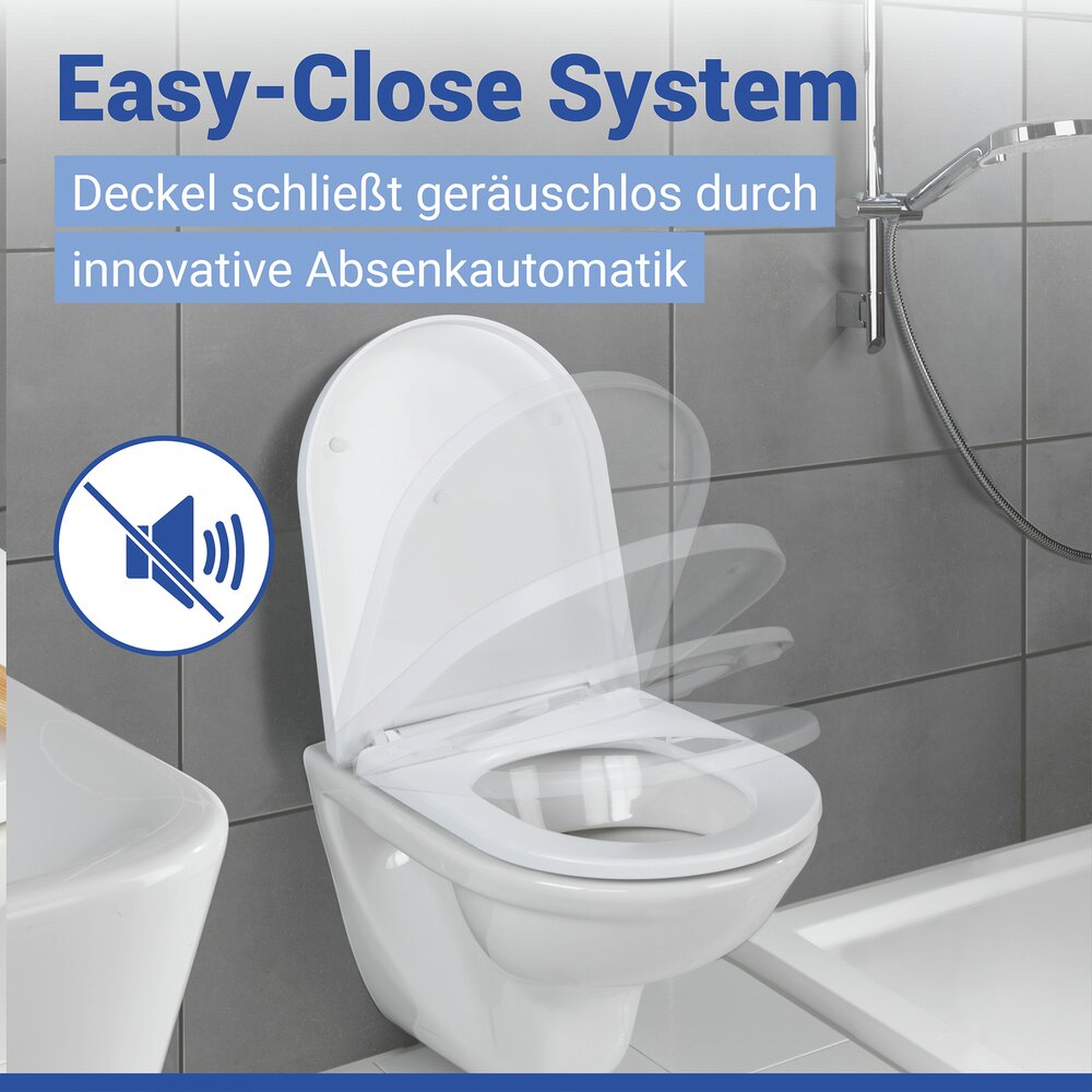 Abattant de WC Mod. Lagor DuroUnbreakable®, blanc  100 % incassable, avec frein de chute