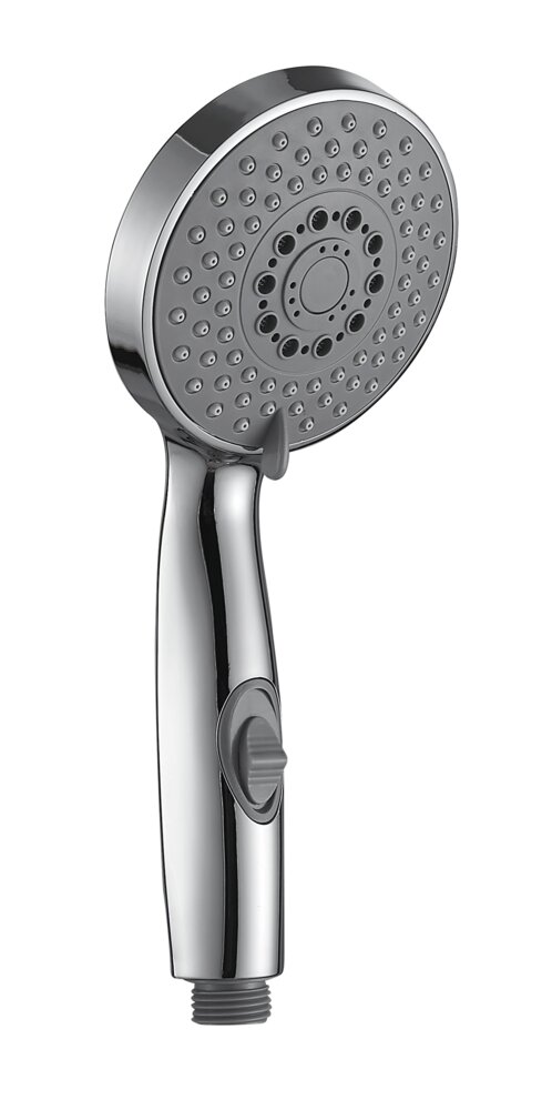 Duschkopf Mod. Basic Line, chrom/grau, Kunststoff, Ø10 cm  mit 3 Funktionen für Kalkreinigung