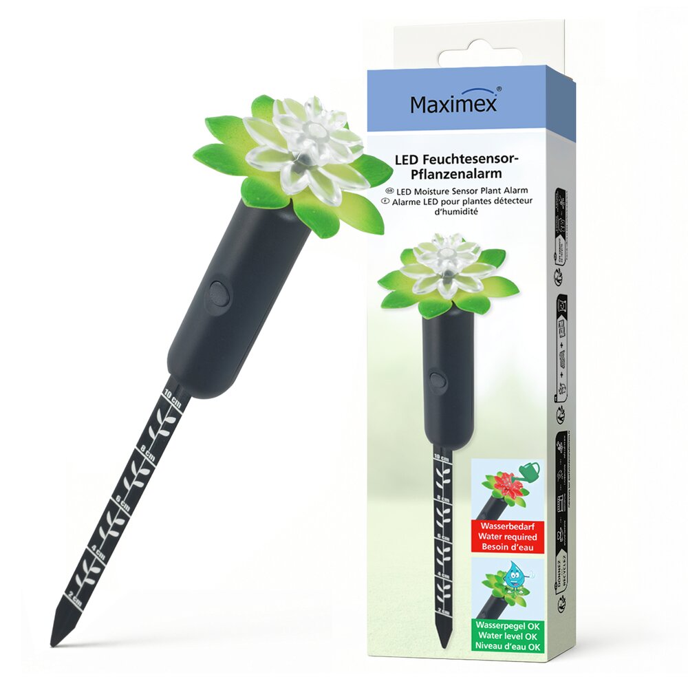 LED Feuchtigkeitsmesser für Pflanzen  Boden-Feuchtigkeitsmesser mit Ampelsystem