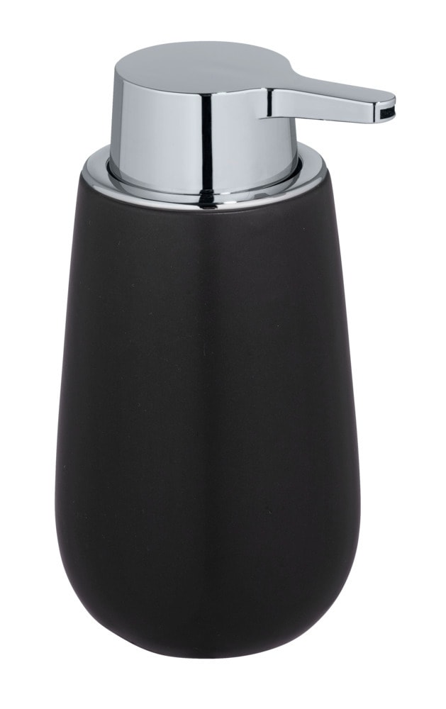 Seifenspender Mod. Badi Schwarz  hochwertige Keramik, Füllmenge 320 ml