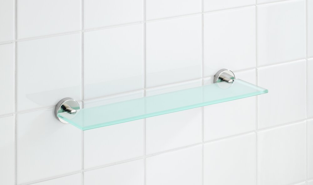 Glanzende glazen wandplank Bosio