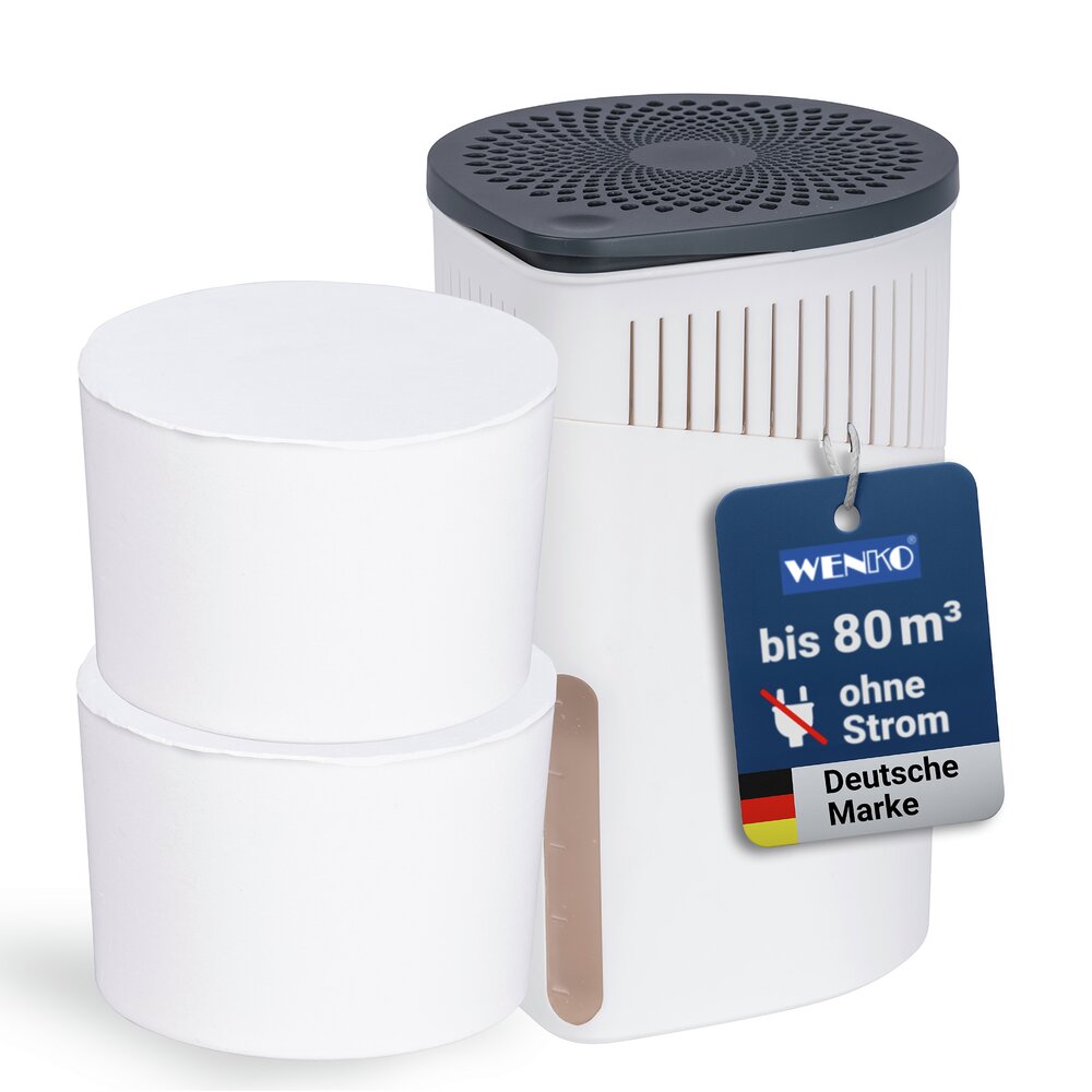 Raumentfeuchter Mod. Drop Weiß 2 x 1000 g  für Räume bis ca. 80m³