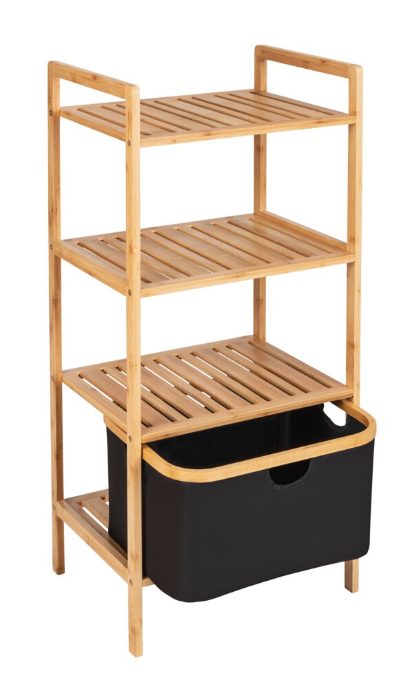 Étagère à 3 niveaux Mod. Ecori  bambou certifié FSC®, polyester