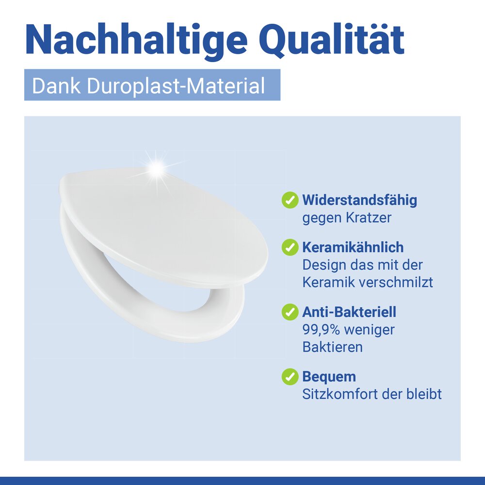 Premium WC-Sitz Mod. Samos Weiß  mit Absenkautomatik