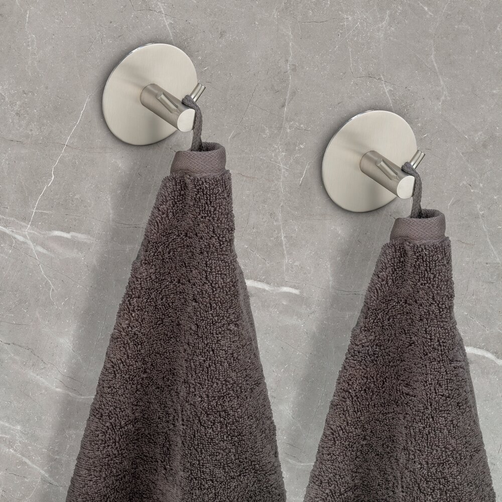 Wandhaken Duo Mod. MELETO, Matt, 2er Set  zum Kleben oder Bohren