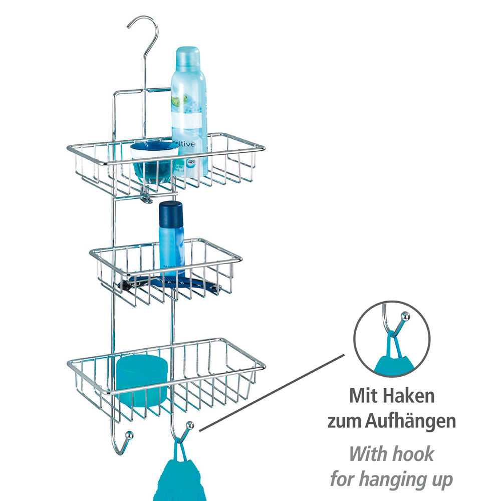 Duschcaddy Mod. Milano, 3 Ablagen, 2 Haken  