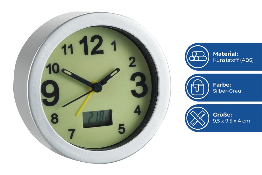 Wecker nachtleuchtend  leuchtende Uhr mit sichtbarer Uhrzeit auch im Dunkeln
