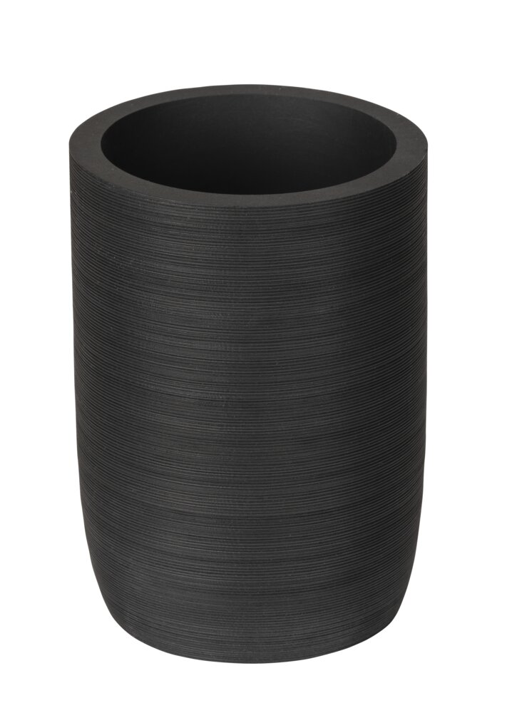 Tandenborstelbeker Mod. Altavalle, zwart, polyresin, Ø8x10.5 cm