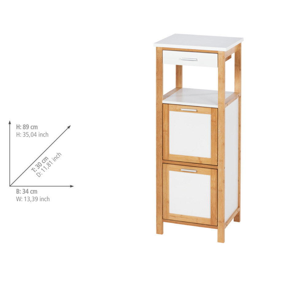 Finja bamboe plank met 2 planken, 2 vakken en lade